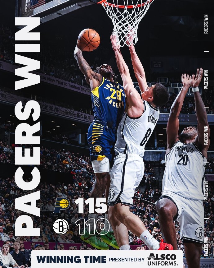 篮网对阵步行者